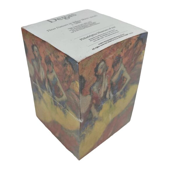 Degas Three Dancers Yellow Skirts Phila Museum of Art Paper Cube New - Picture 4 of 12
